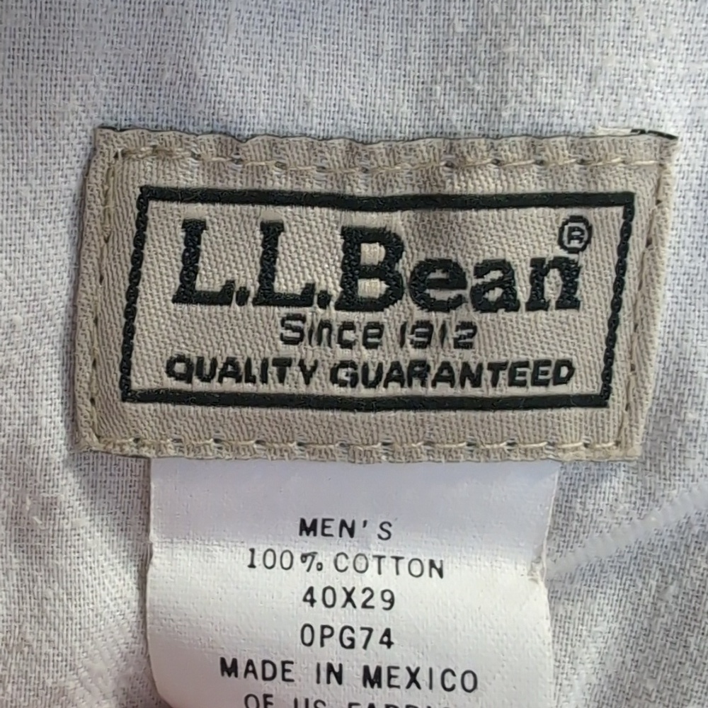 L.L.Bean Double L Chinos Natural Fit Brown 100% Cotton Men's 40x29 - Picture 5 of 10